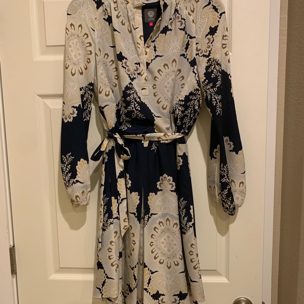 Vince Camuto Blouson Printed Shirt Dress